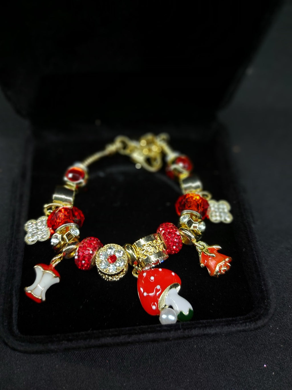 Red Enchanted Garden charm bracelet second view