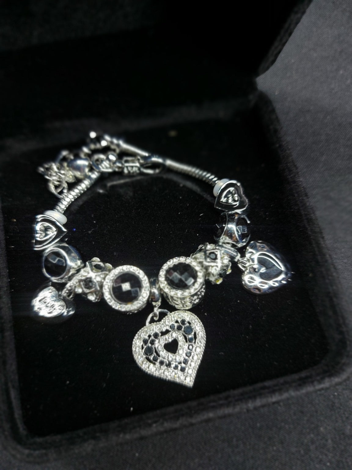 Midnight Hearts Charm Bracelet photo 1