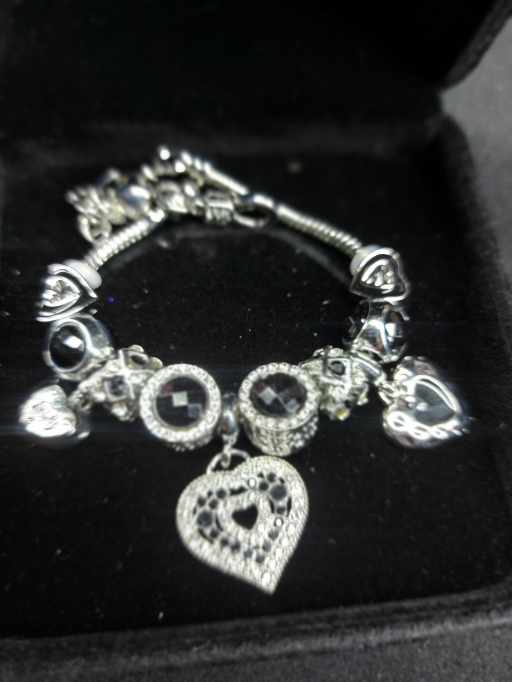Midnight Hearts Charm Bracelet photo 2
