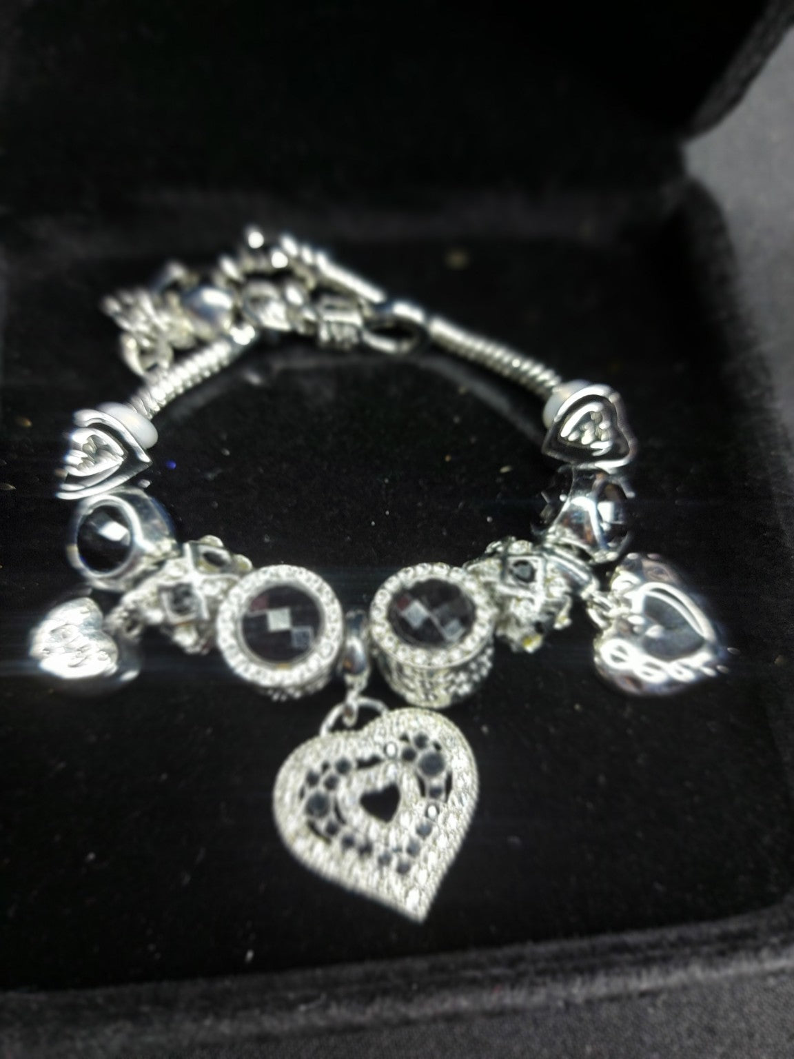 Midnight Hearts Charm Bracelet photo 2