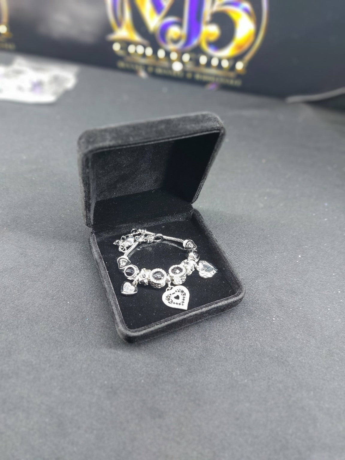 Midnight Hearts Charm Bracelet photo 4