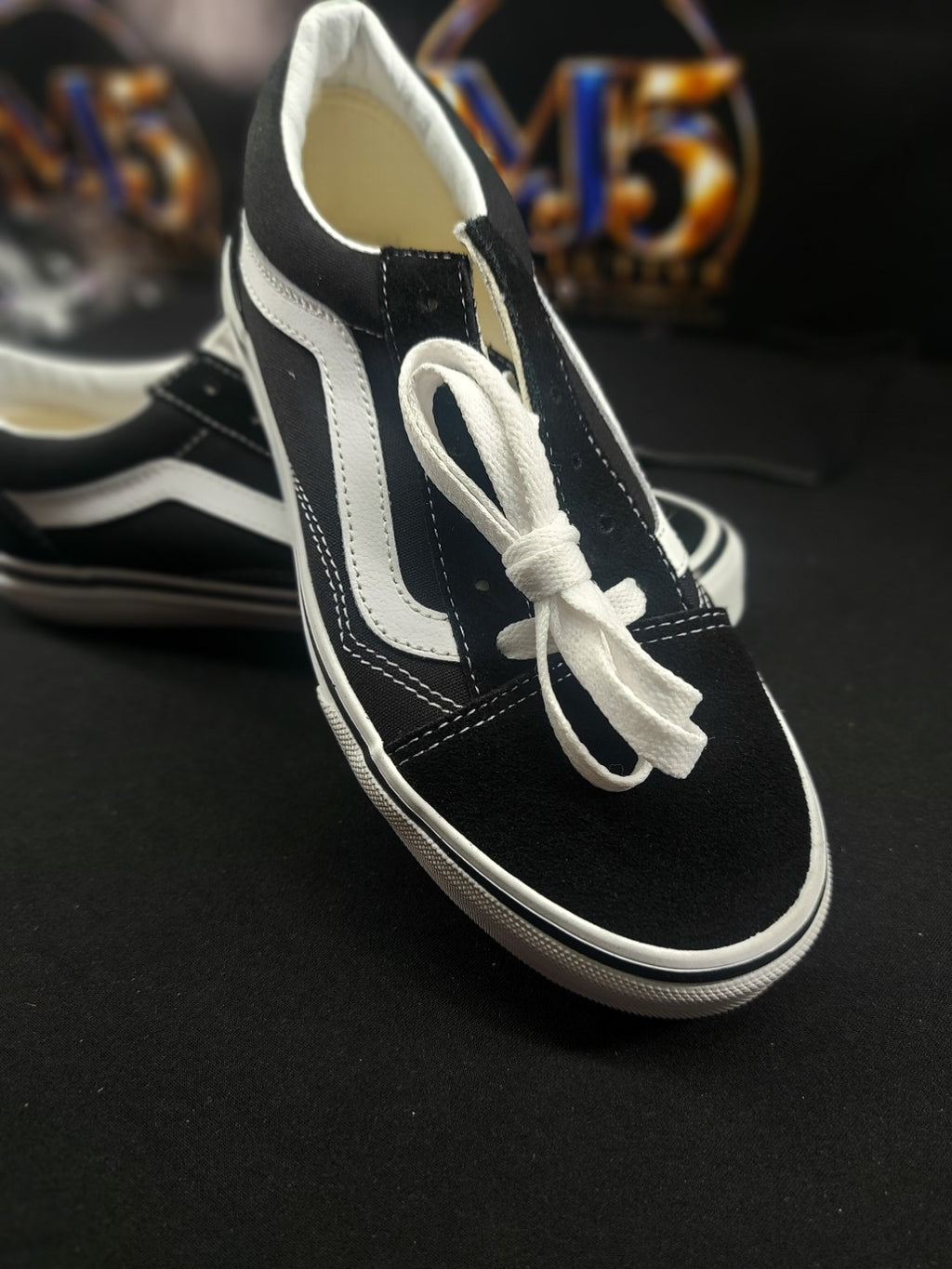 Vans Old Skool Black White junior 4.5 original photo 4
