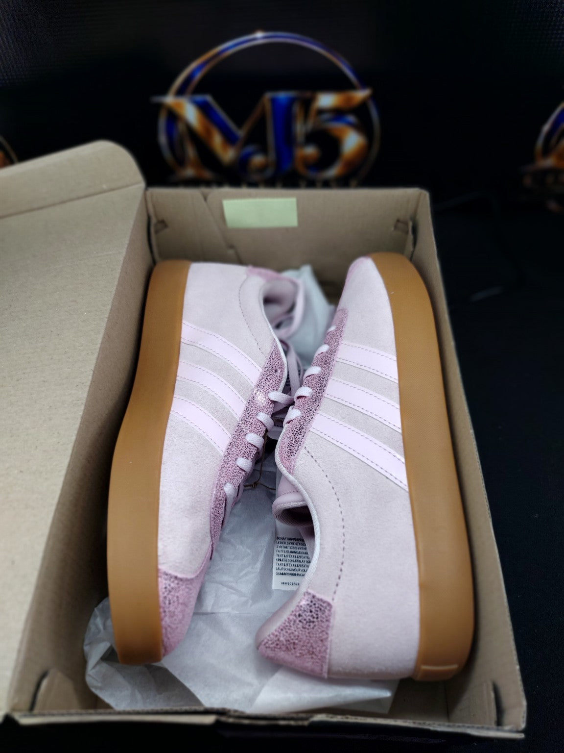 Adidas VL Court 3.0 K pink metallic size 7Y original photo 4