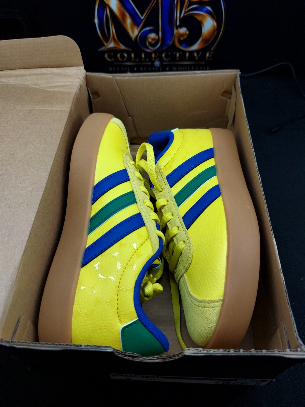Adidas VL Court 3.0 K yellow blue green size 1Y photo 2
