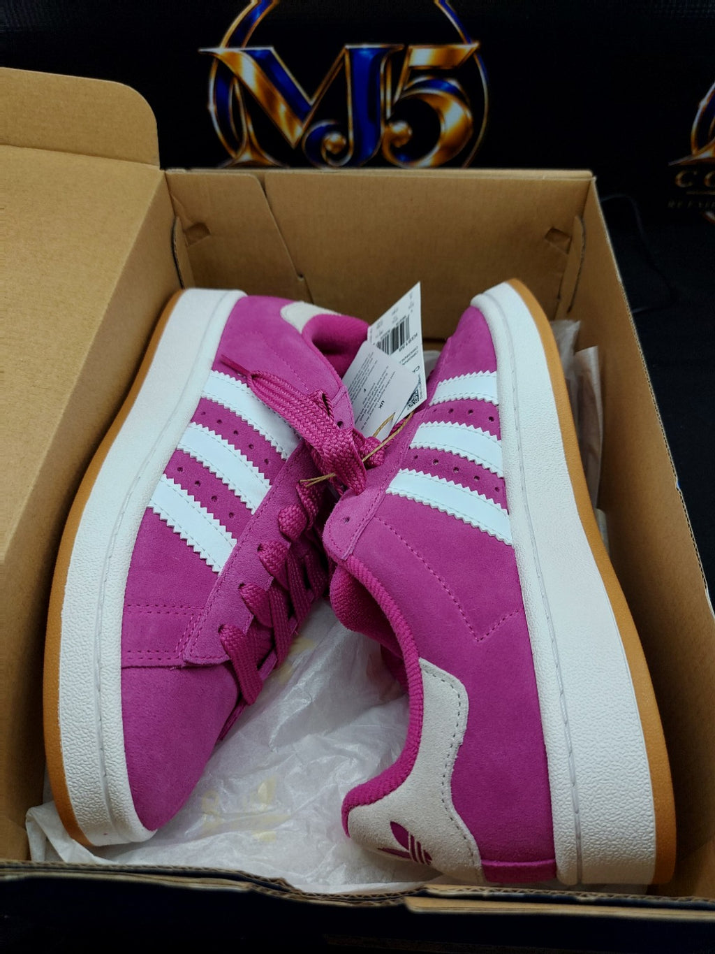 Adidas Campus 00s J pink white gum size 6Y actual photo 4