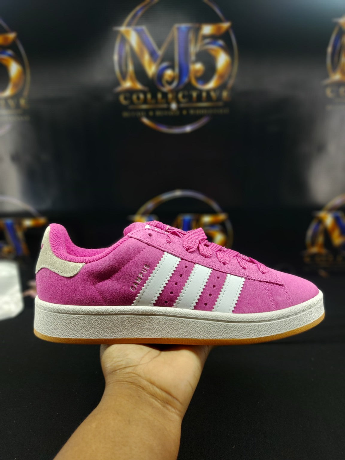 Adidas Campus 00s J pink white gum size 6Y actual photo 2