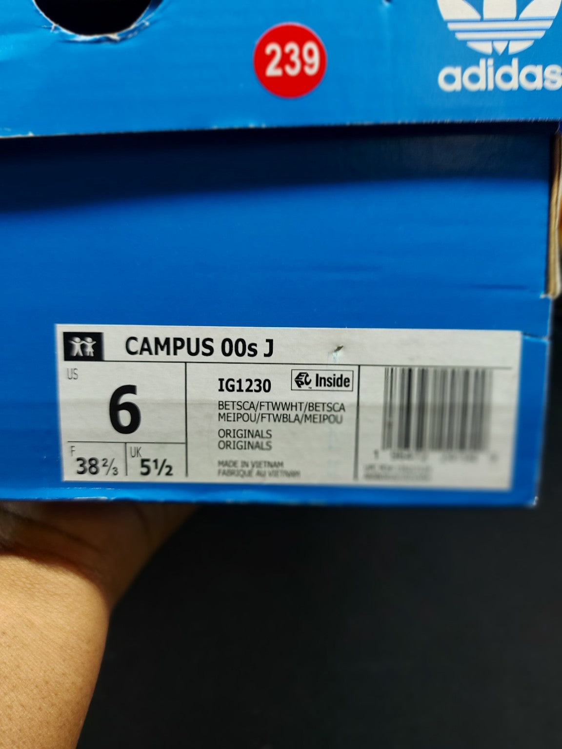 Adidas Campus 00s J Better Scarlet white size 6Y original photo 2