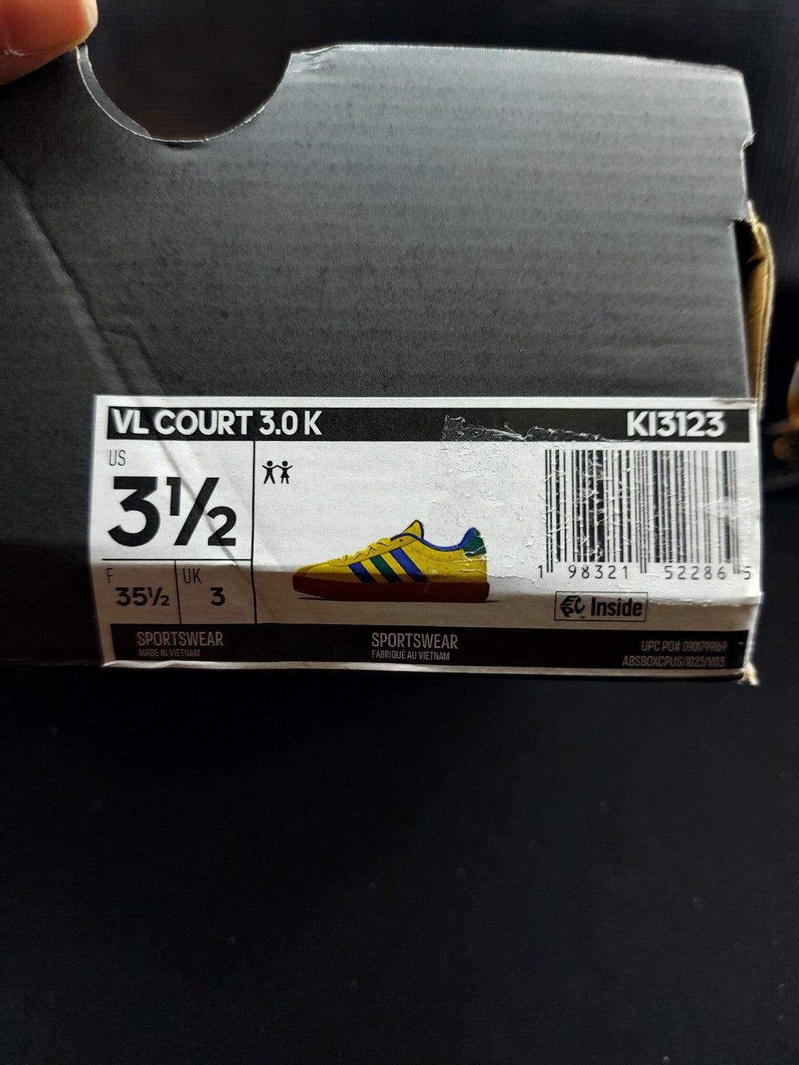 Adidas VL Court 3.0 K KI3123 size 3.5Y photo 3