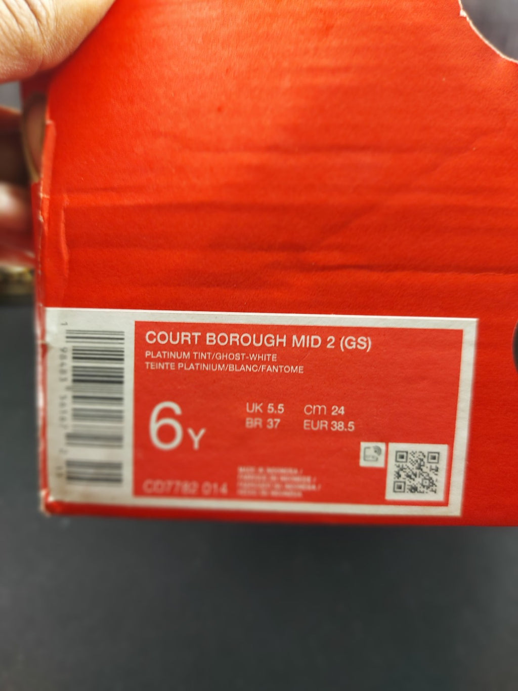 Nike Court Borough Mid 2 GS size 6Y original photo 3