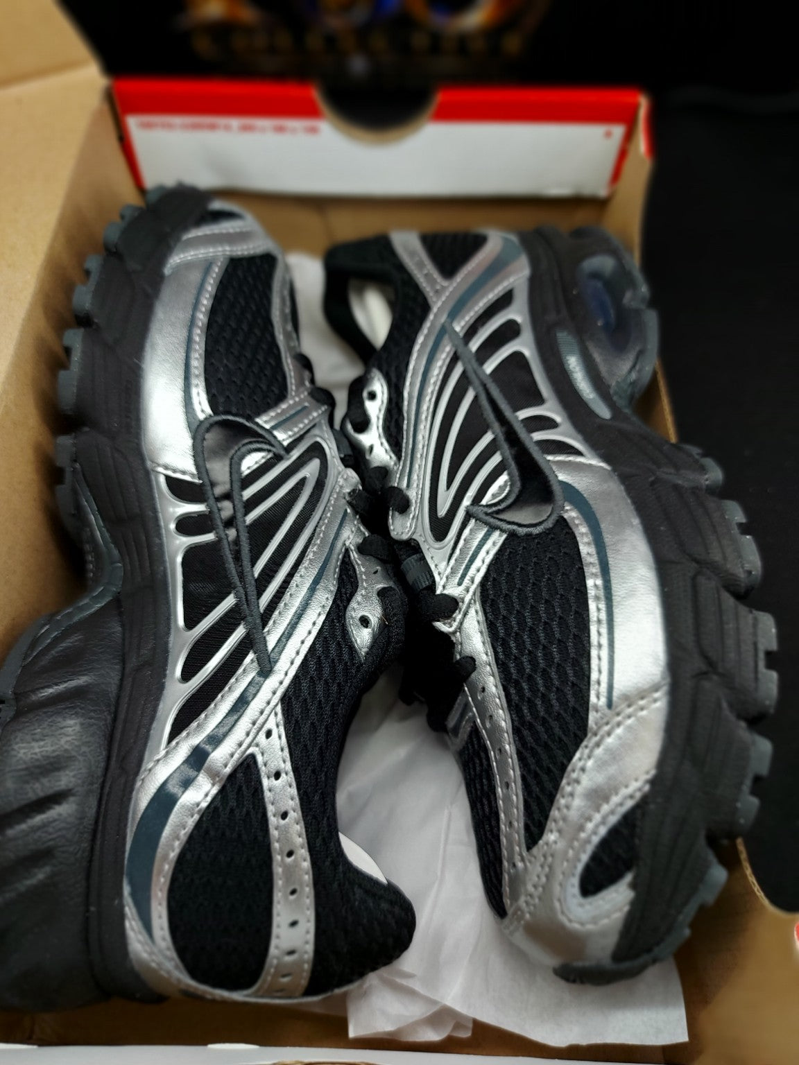 Nike Air Max Moto 2K women's 6 black metallic silver original photo 5