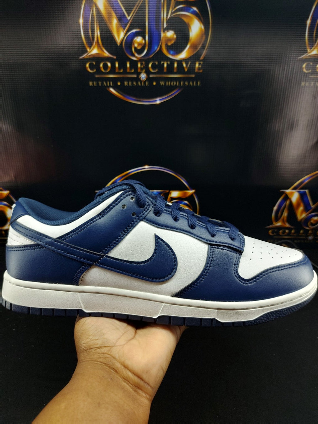 Nike Dunk Low Retro – White/Midnight Navy – Men's 10.5