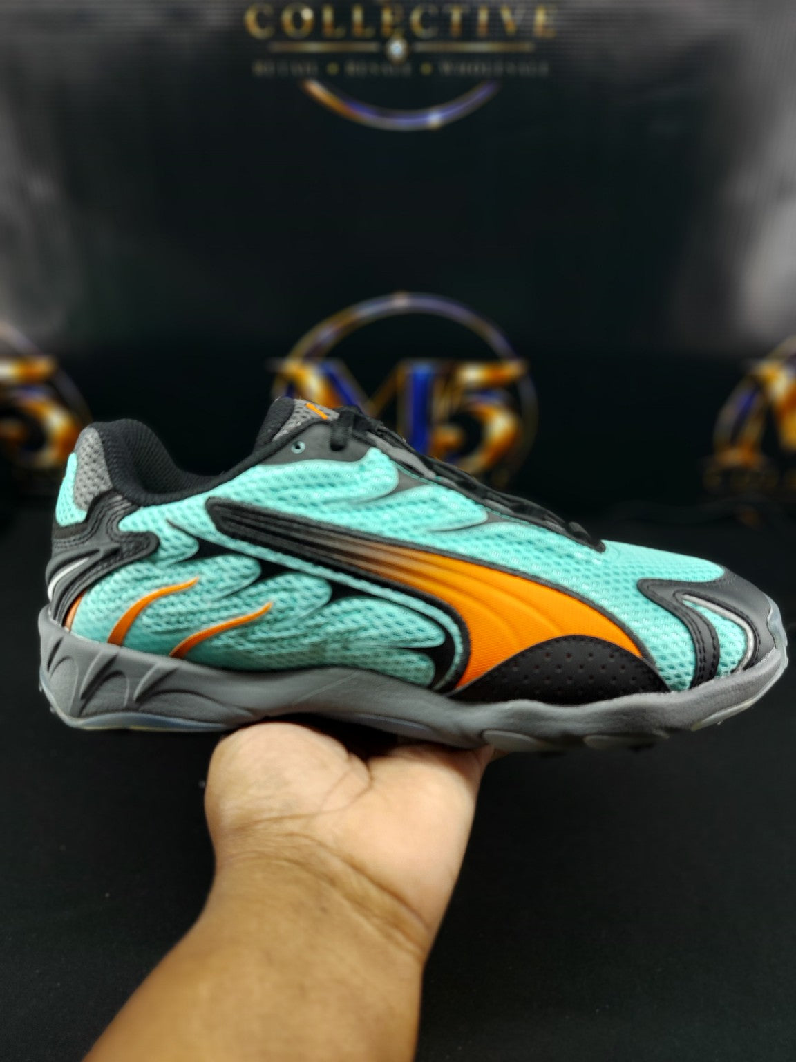 Puma Inhale Jr – Aquatic/Orange Glo – 6.5Y photo 2