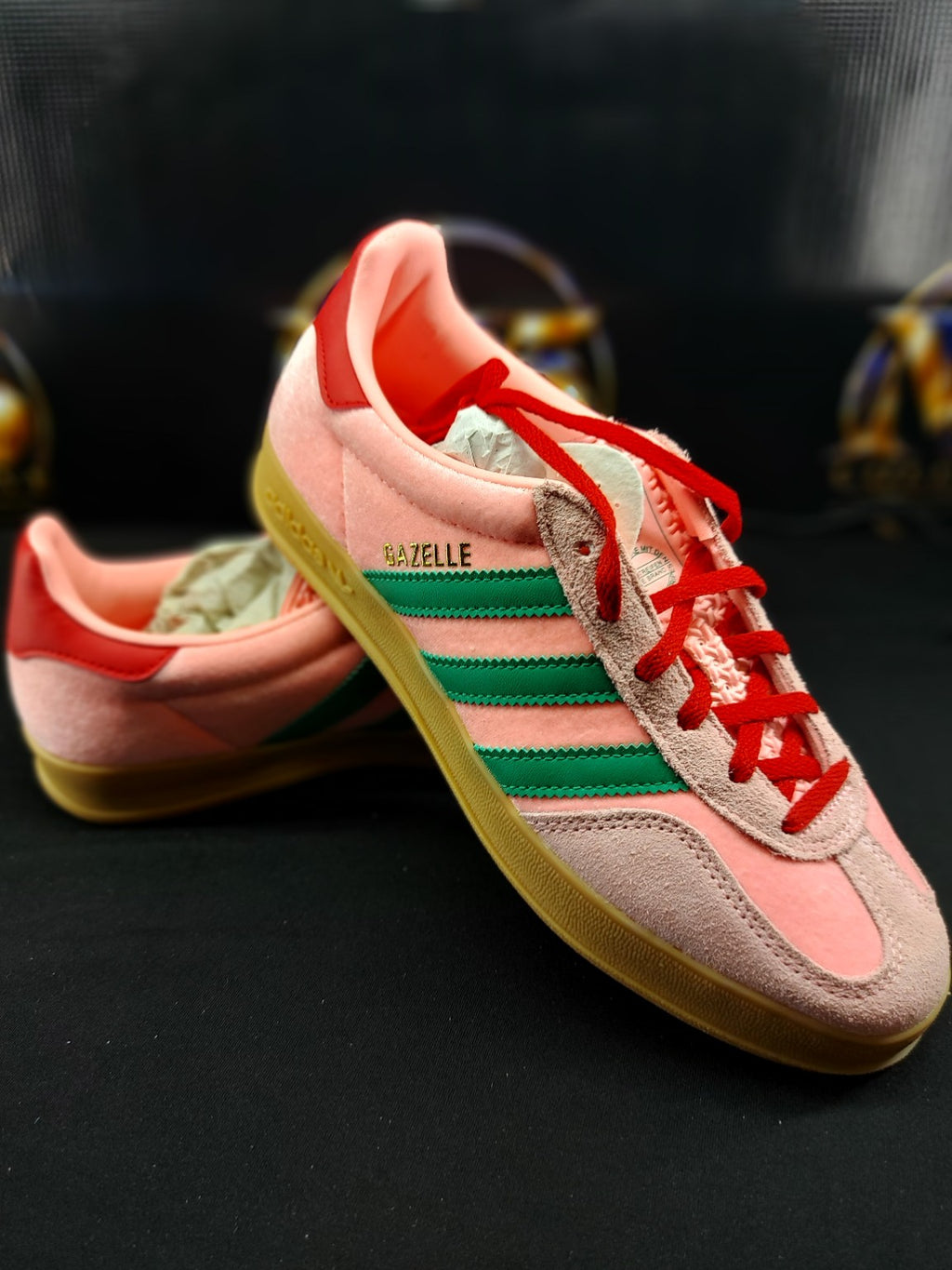 Adidas Gazelle Indoor W pink green size 7 original photo 1