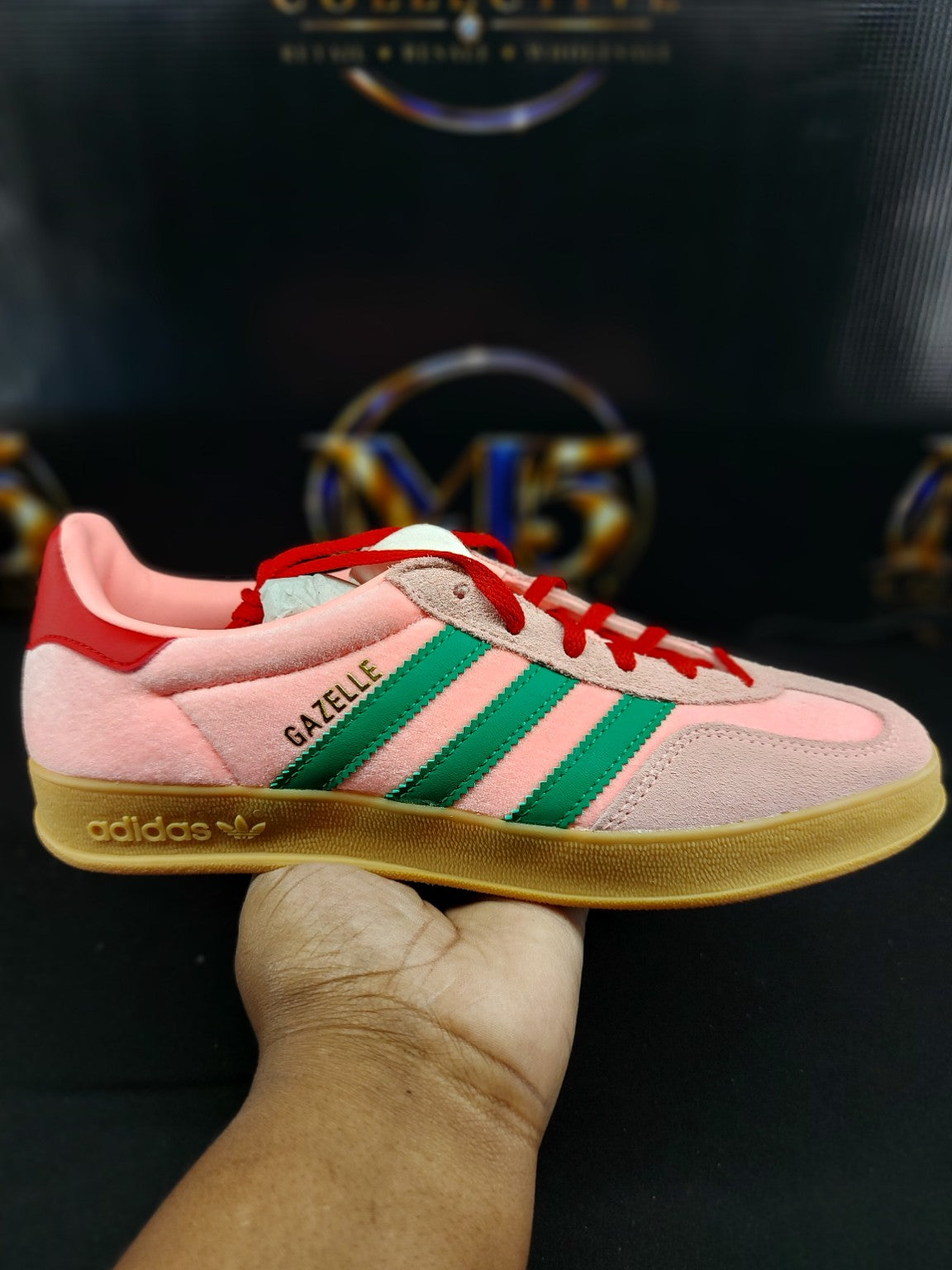 Adidas Gazelle Indoor W pink green size 7 original photo 2