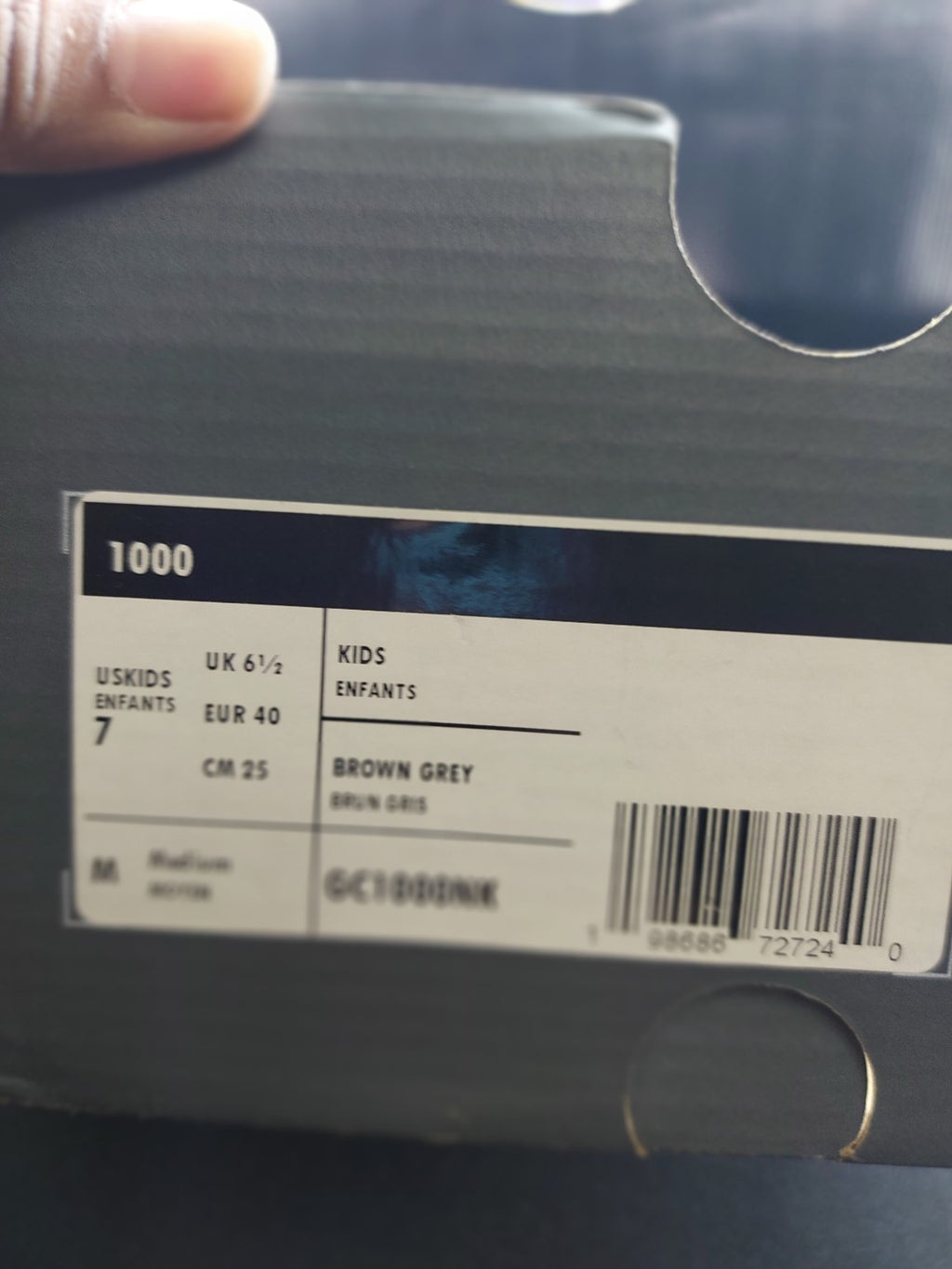 New Balance 1000 Kids Brown Grey size 7Y
