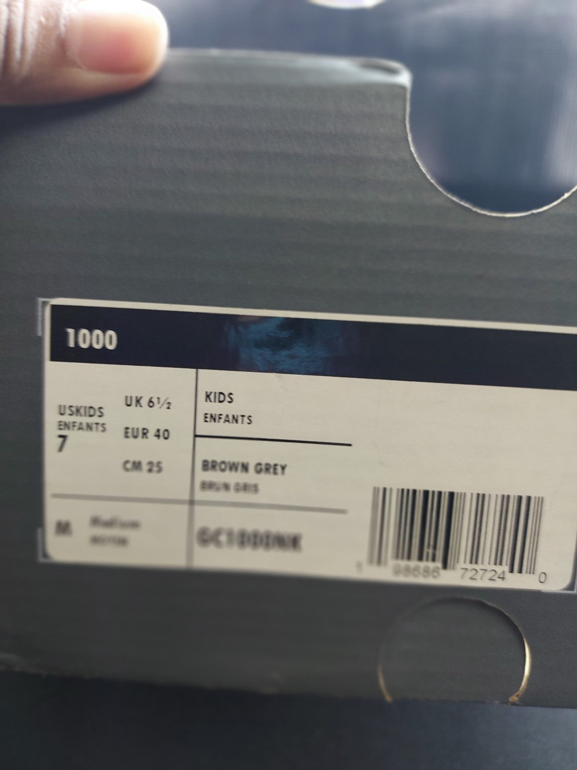 New Balance 1000 Kids Brown Grey size 7Y