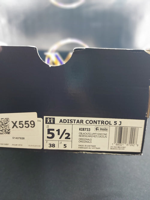 Adidas Adistar Control 5 J – Black/Silver Metallic – Junior 5.5