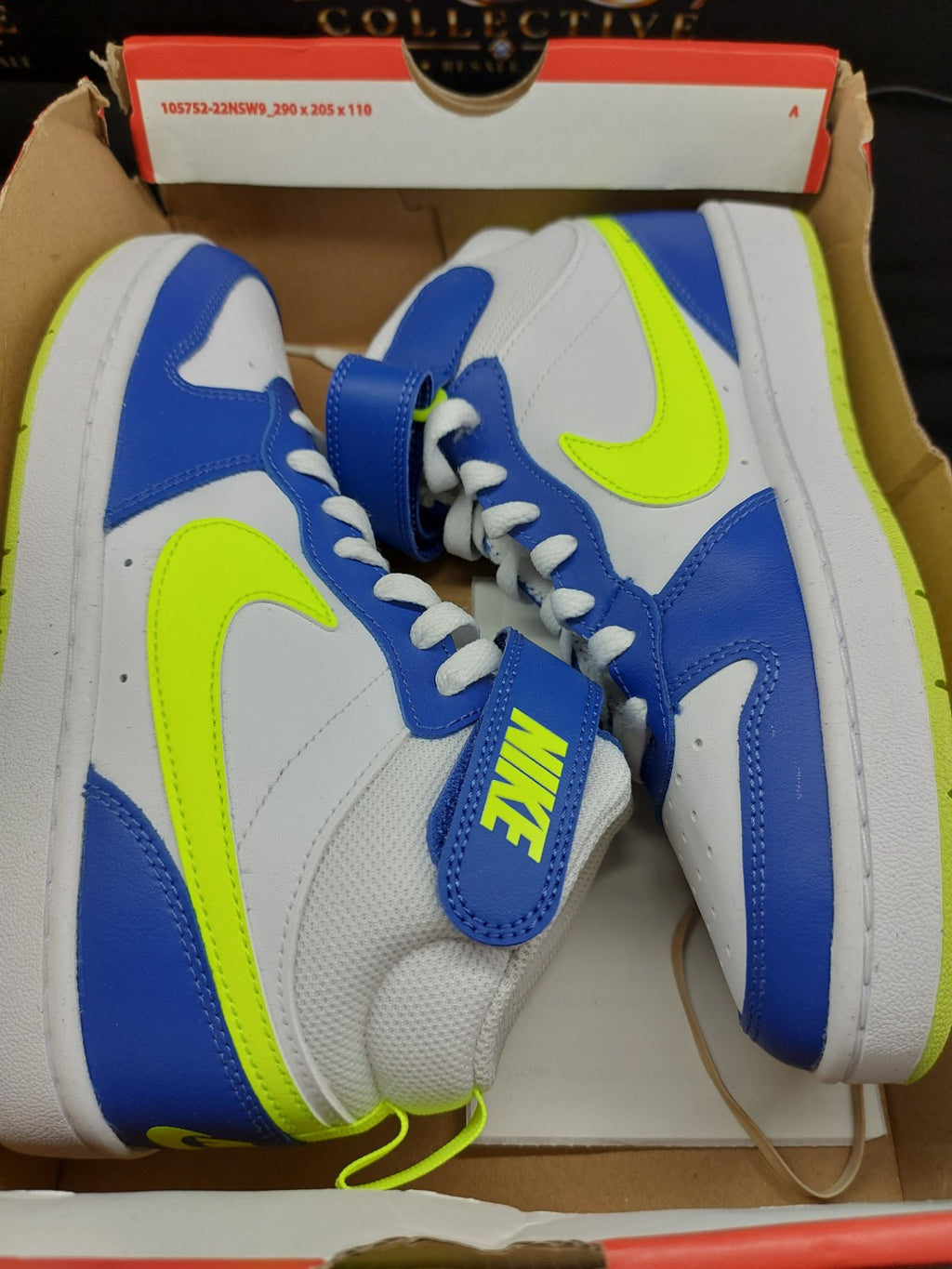 Nike Court Borough Mid 2 BG – Astronomy Blue/Volt-White – 5Y