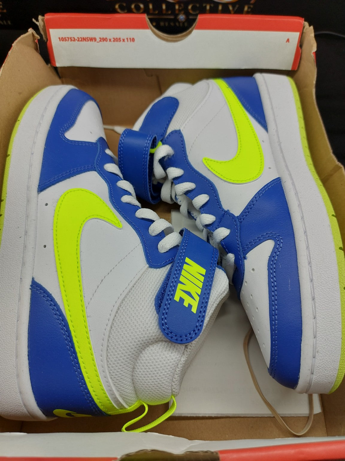 Nike Court Borough Mid 2 BG – Astronomy Blue/Volt-White – 5Y