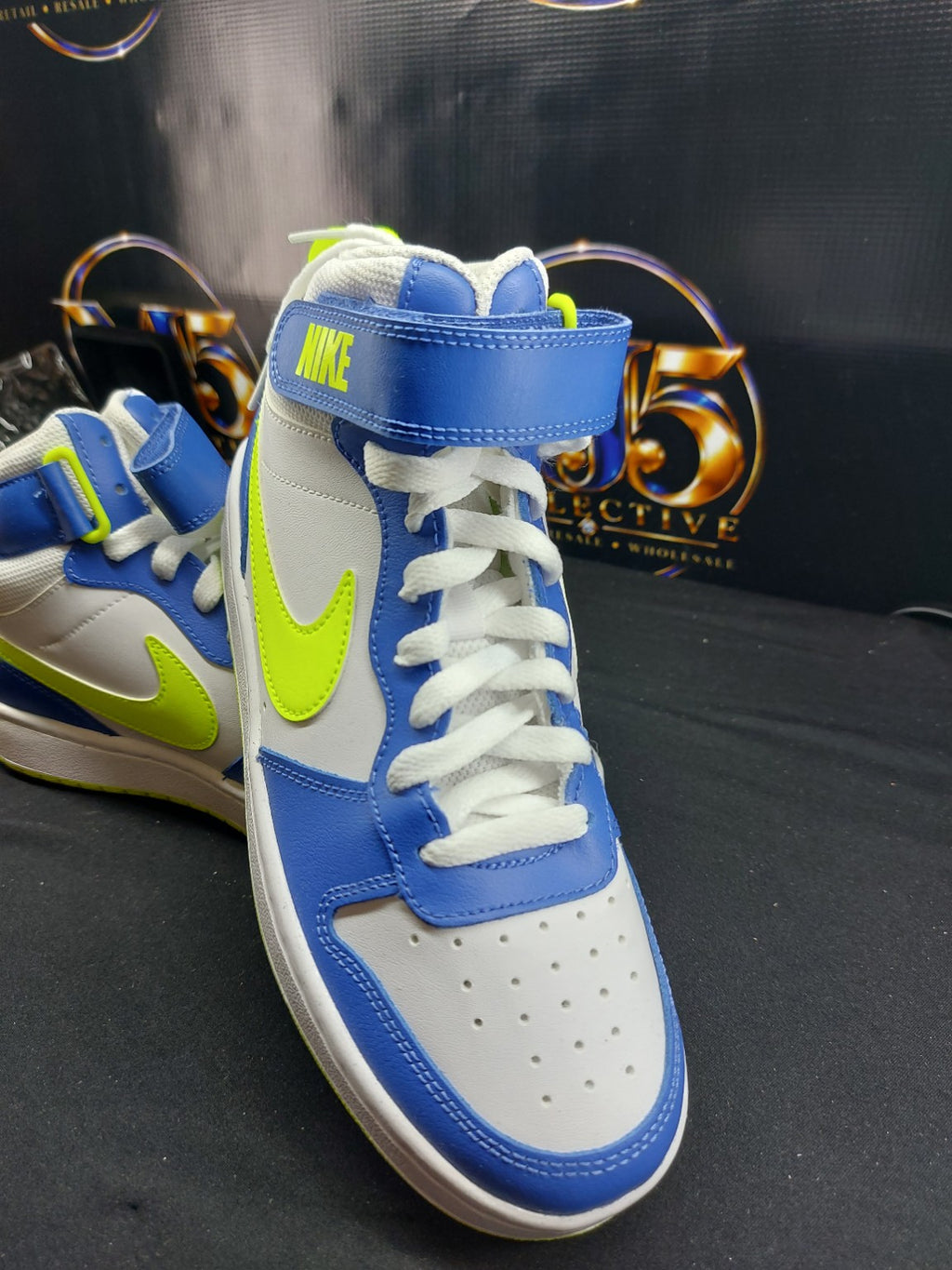 Nike Court Borough Mid 2 BG – Astronomy Blue/Volt-White – 5Y