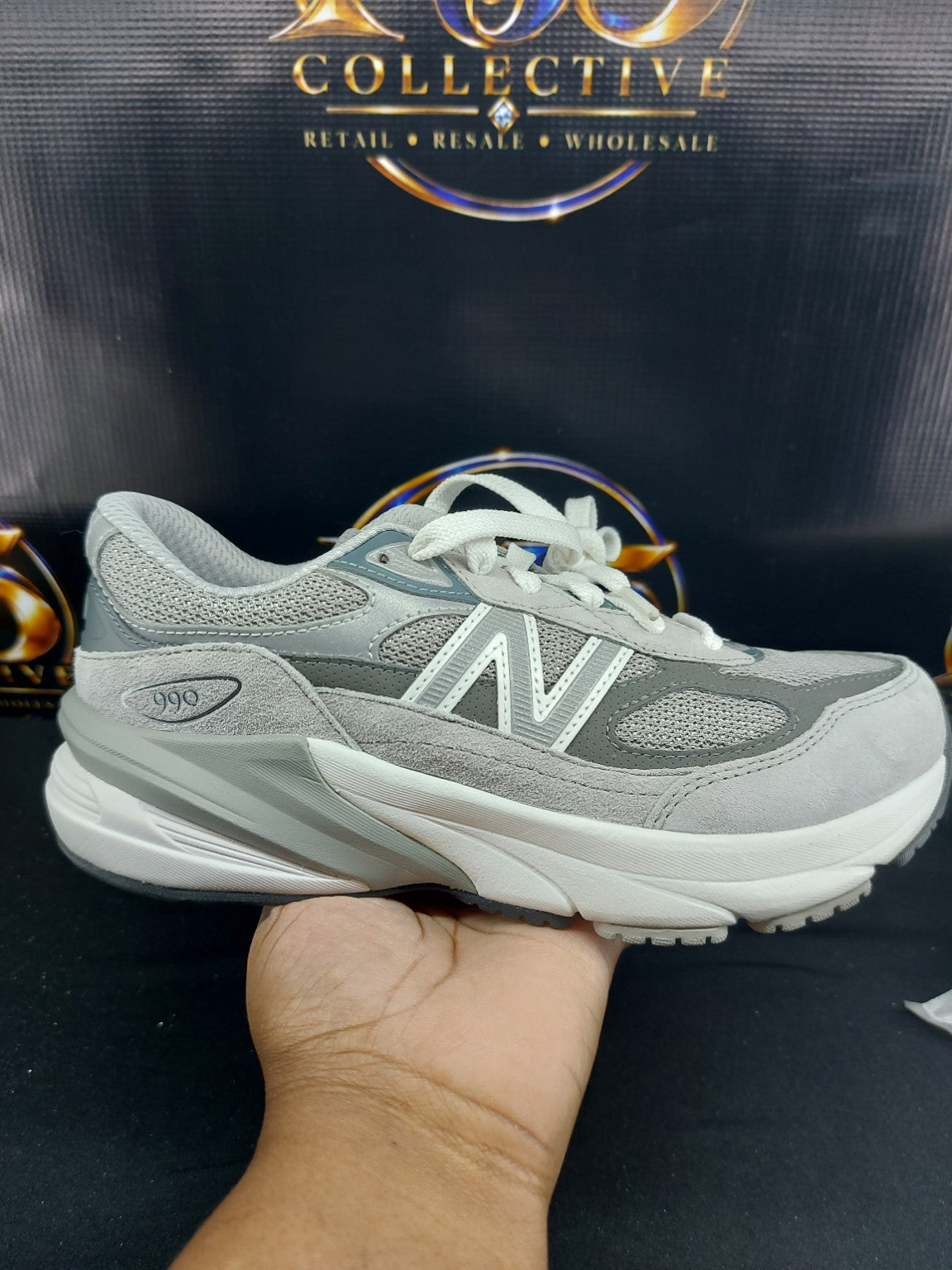 New Balance 990v6 Kids Grey Grey original photo 1