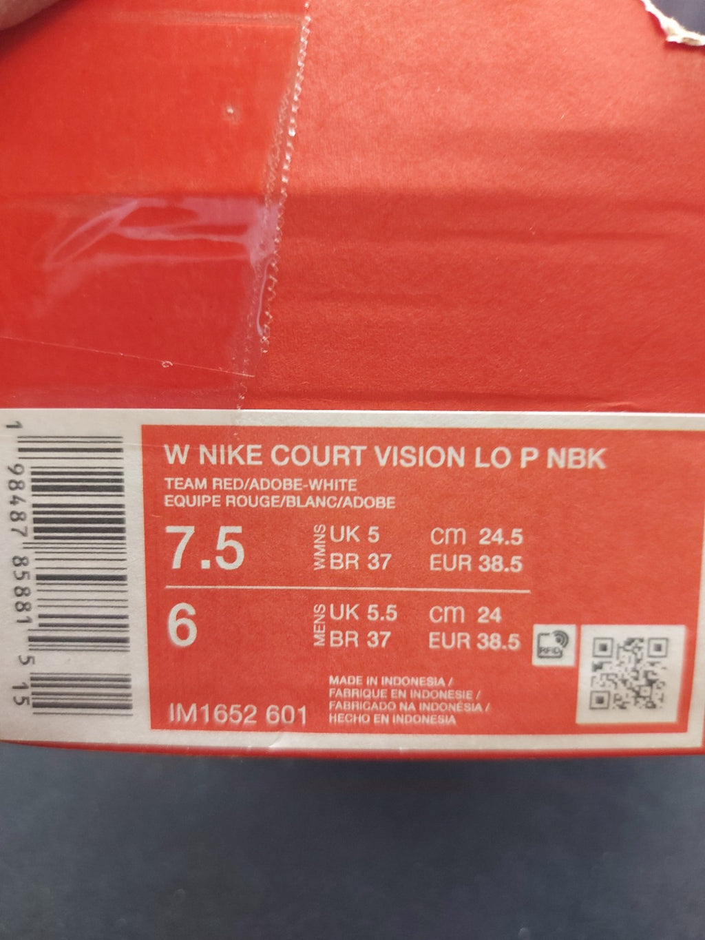 Nike Court Vision Low women's size 7.5 original photo 3
