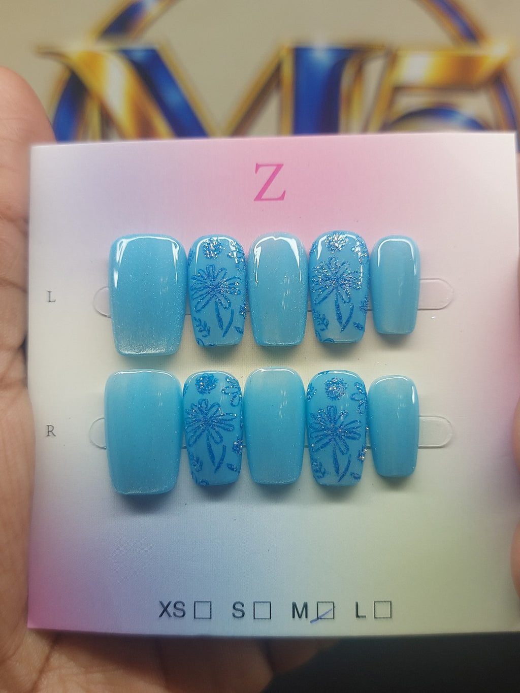 Blue Frost Florals close-up
