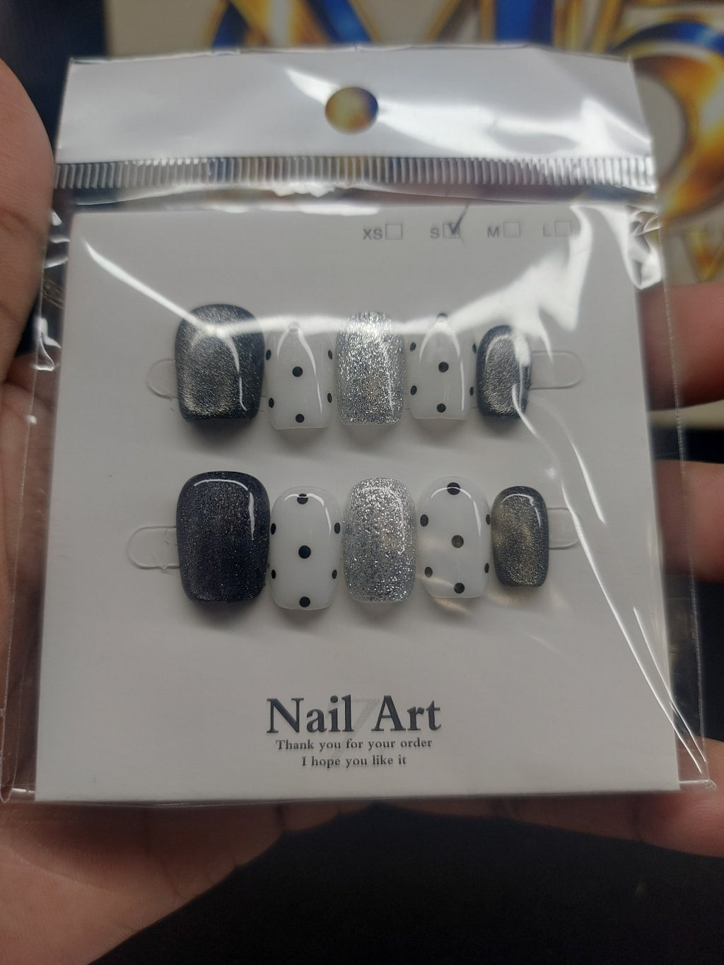 Silver Polka Dot Chic close-up