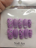 Lavender Leopard Print Press-On Nails | Small