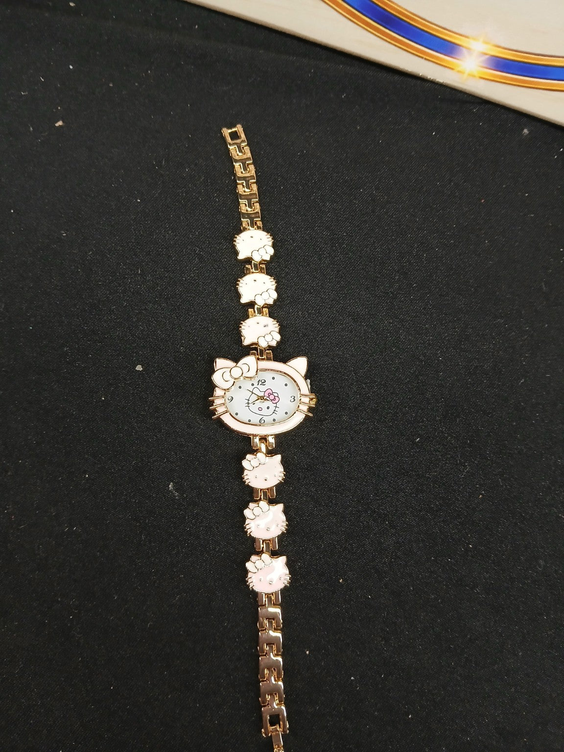 Hello Kitty Pink & Gold-Tone Bracelet Watch