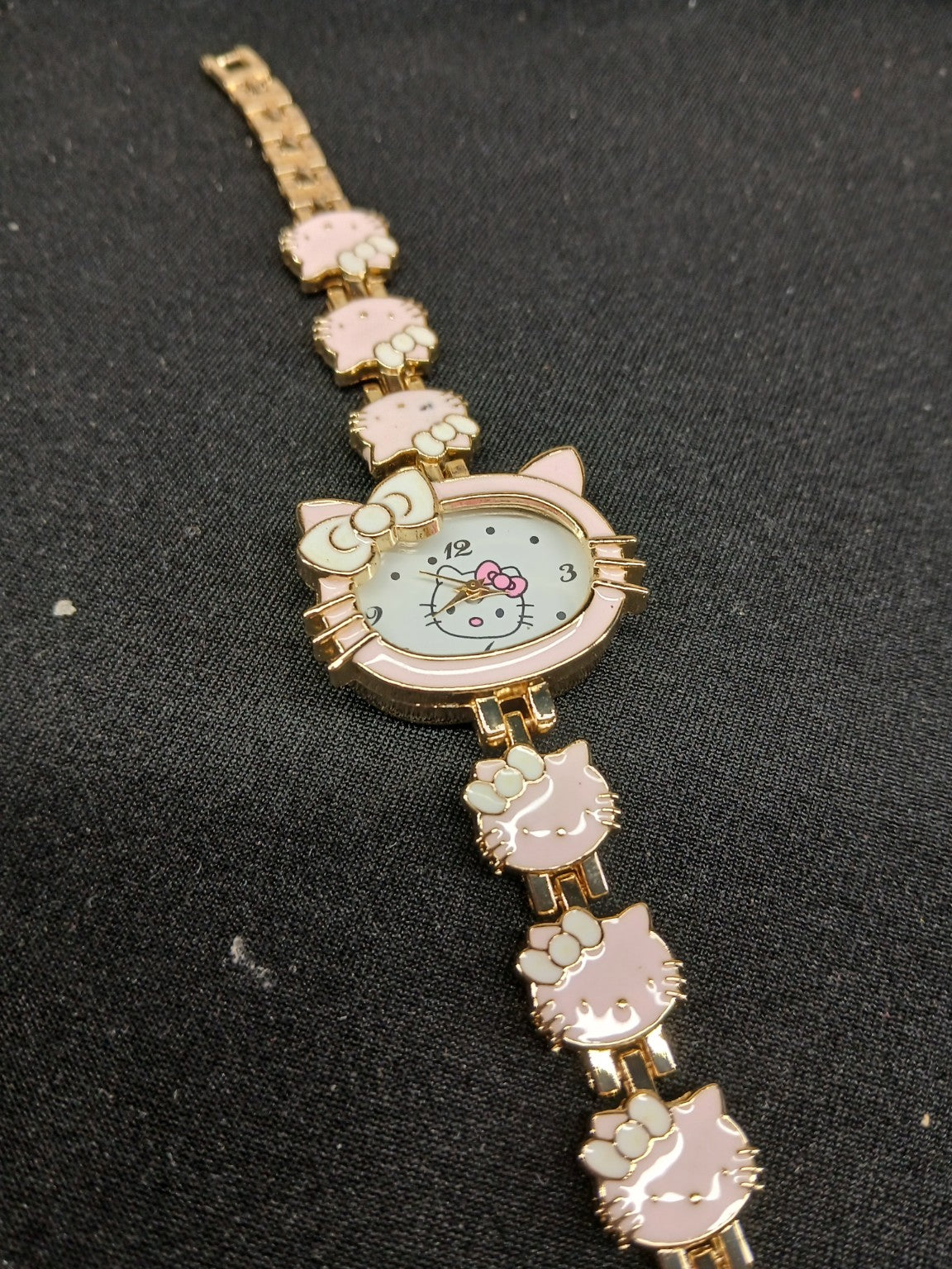 Hello Kitty Pink & Gold-Tone Bracelet Watch
