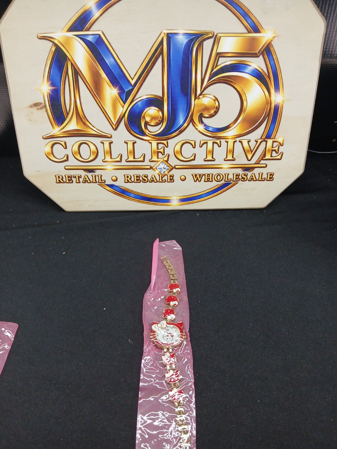 Hello Kitty Red & Gold-Tone Bracelet Watch