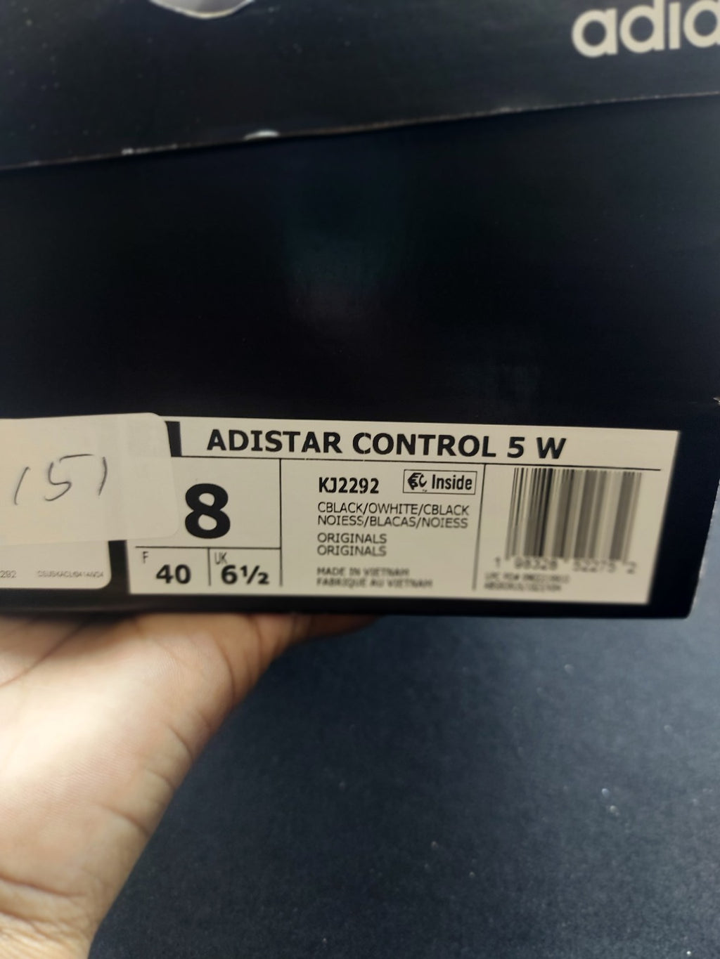 Adidas Adistar Control 5 W size 8 box label