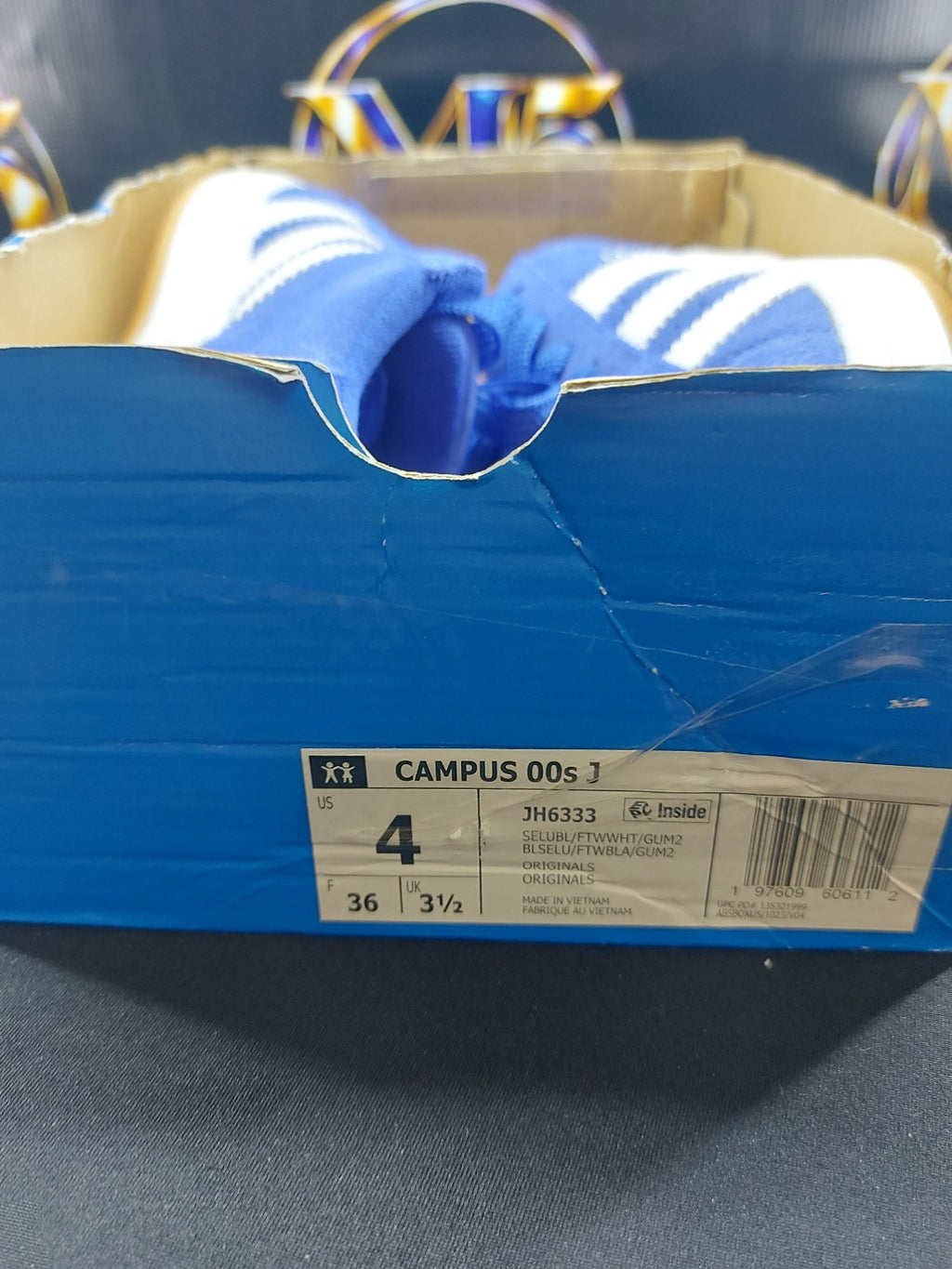 Adidas Campus 00s J original box label size 4 JH6333
