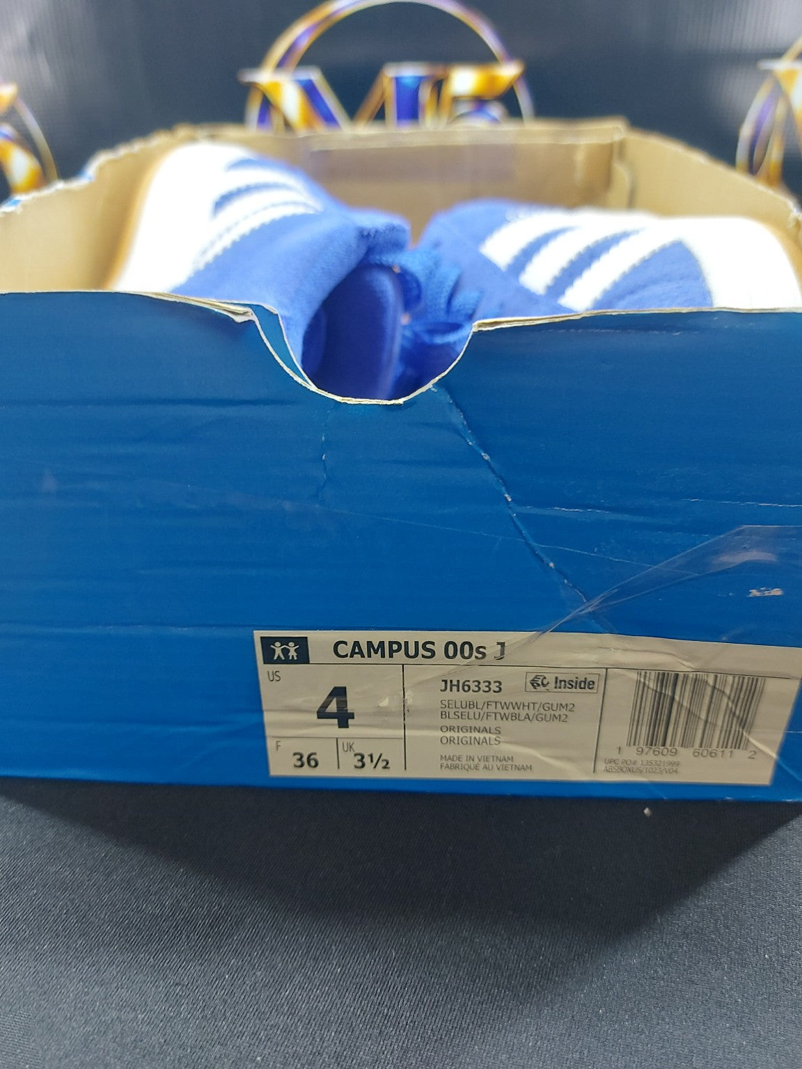 Adidas Campus 00s J original box label size 4 JH6333