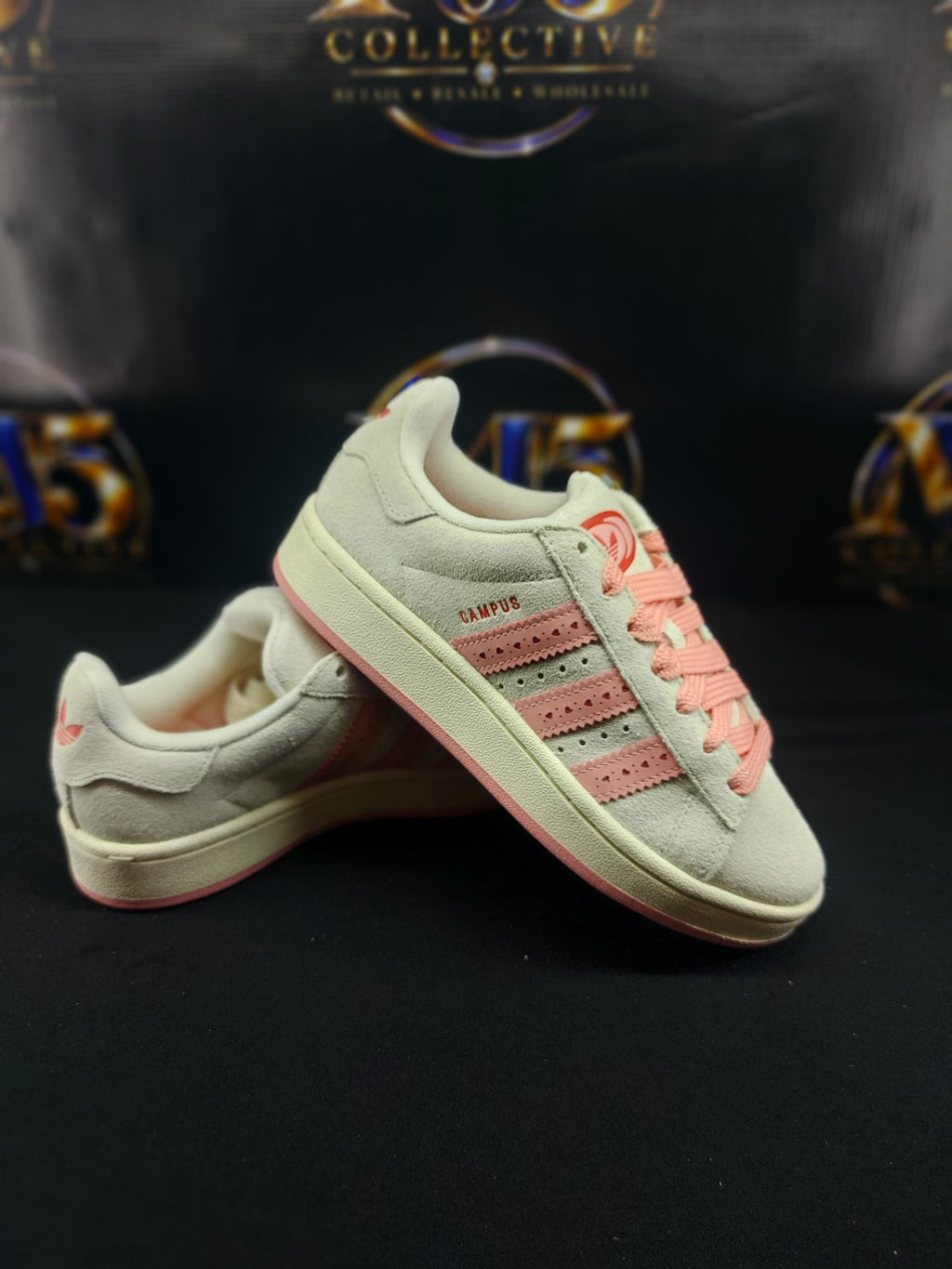adidas Campus 00s J cream white and pink sneakers
