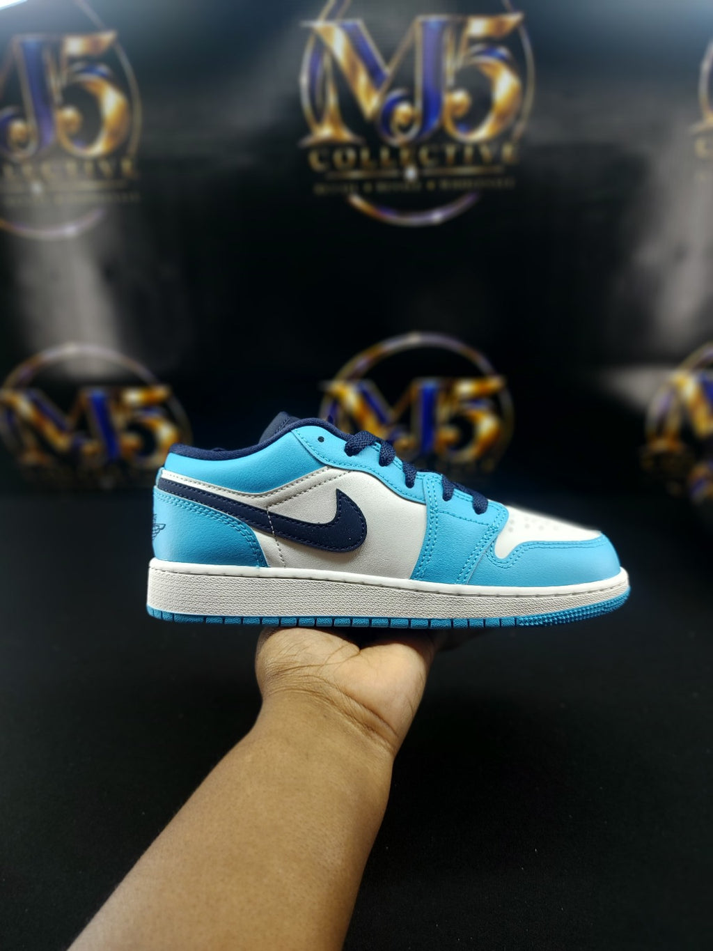 Air Jordan 1 Low GS Powder Blue profile view