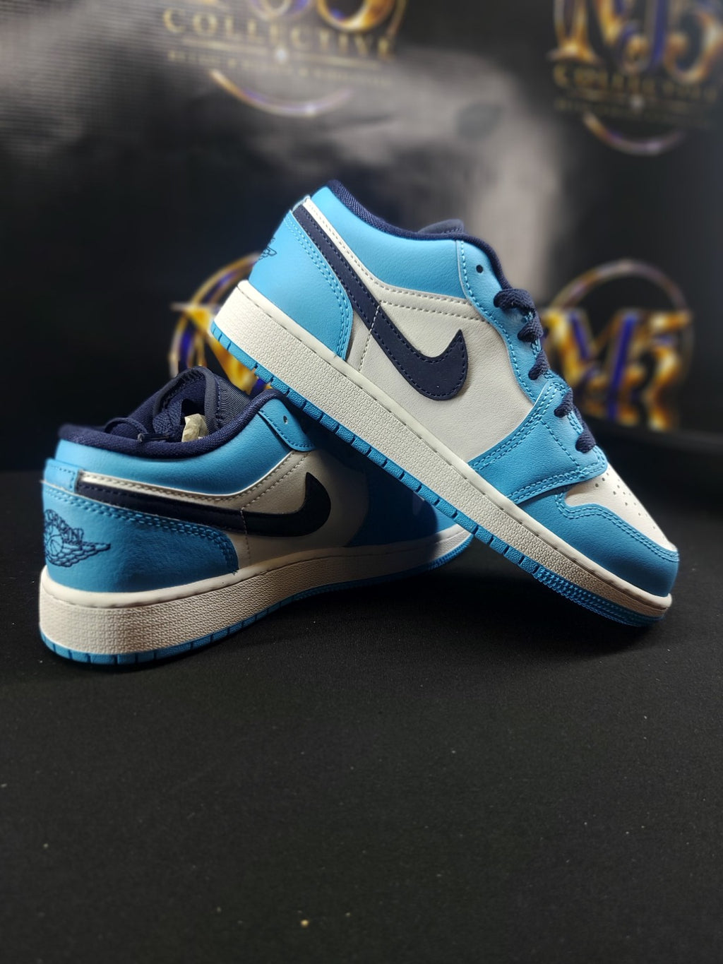 Air Jordan 1 Low GS Powder Blue rear side view