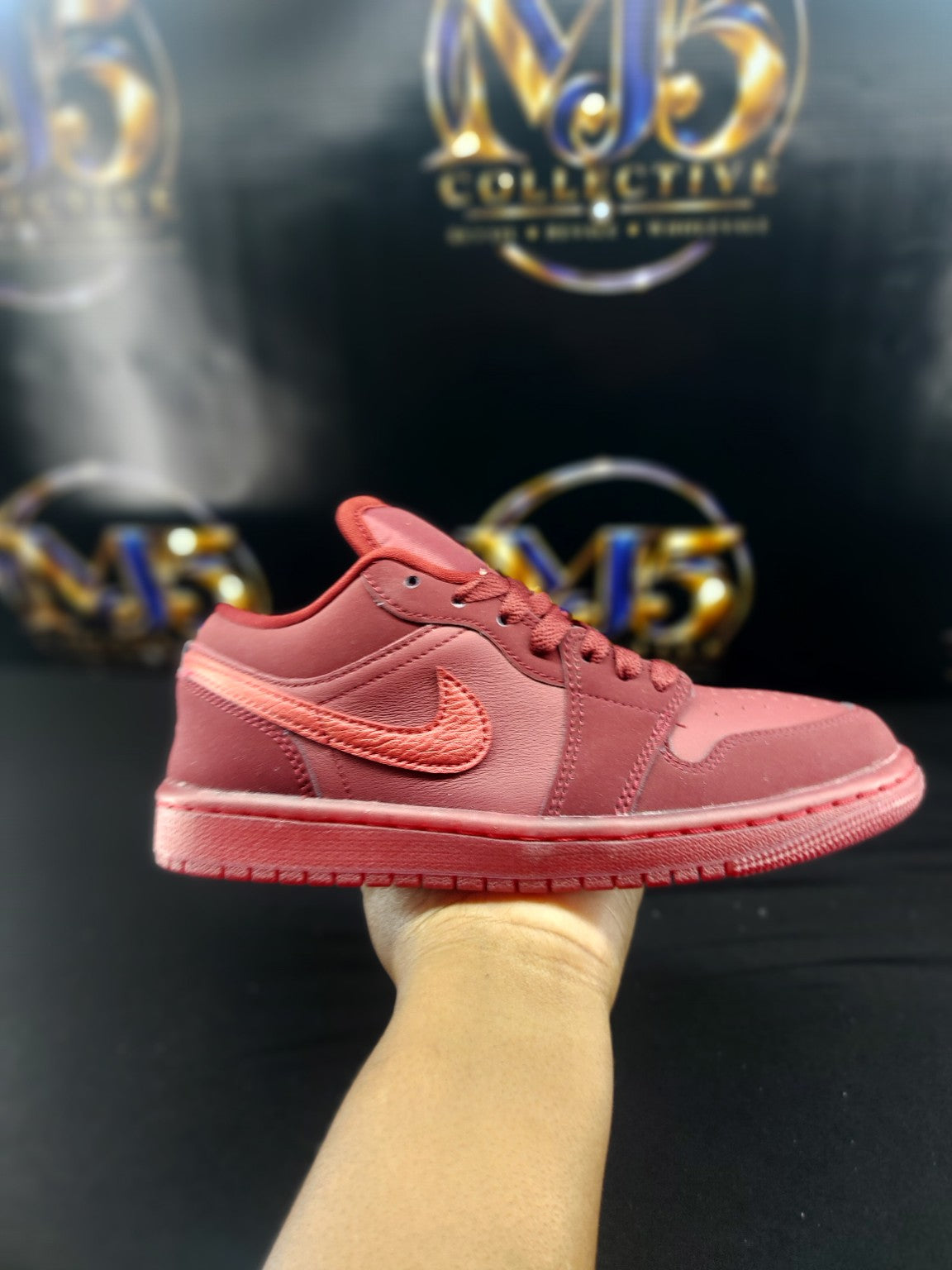 Women's Air Jordan 1 Low SE Team Red Sierra Red side view