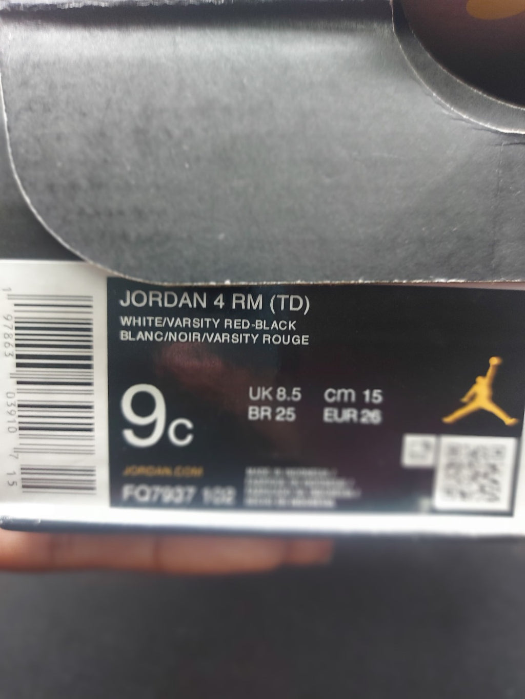 Actual Jordan 4 RM TD 9C photo 3