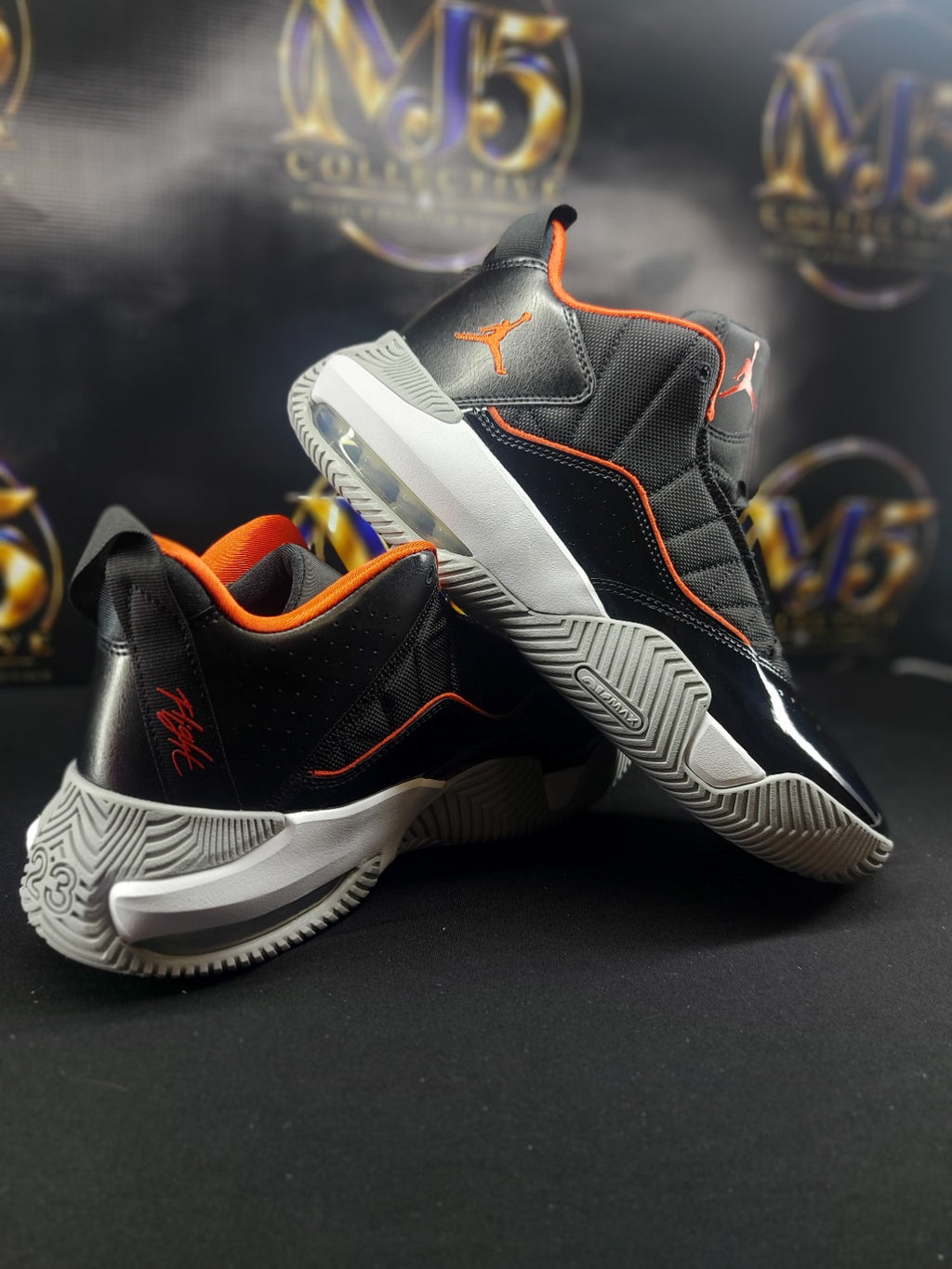 Jordan Stay Loyal Black Chile Red White rear and side view