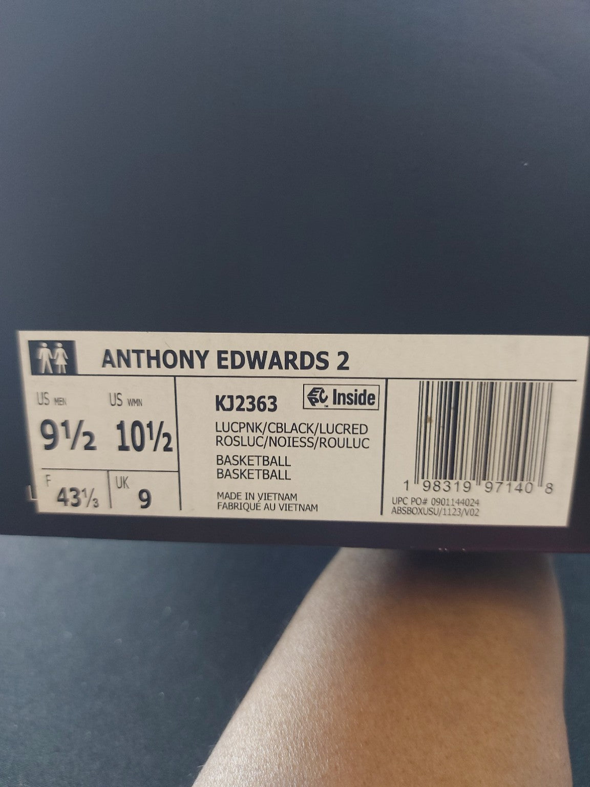 Adidas Anthony Edwards 2 Lucid Pink basketball shoes photo 3