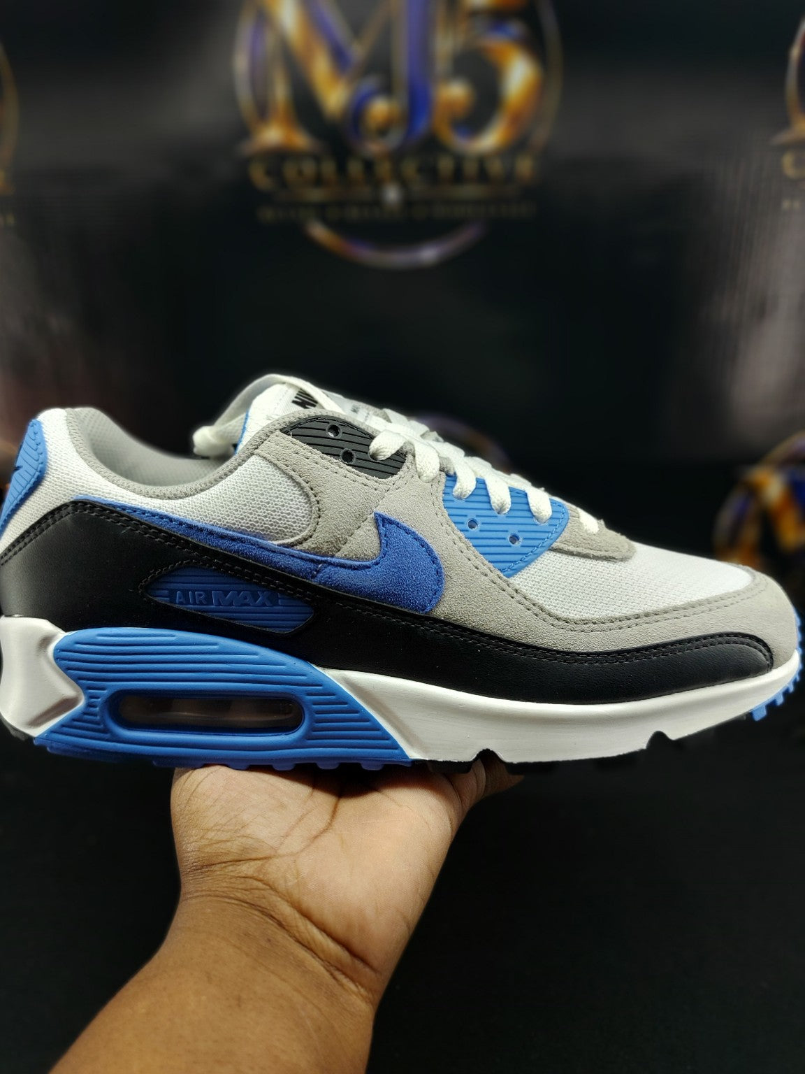 Nike Air Max 90 White Blue Crystal original photo 2