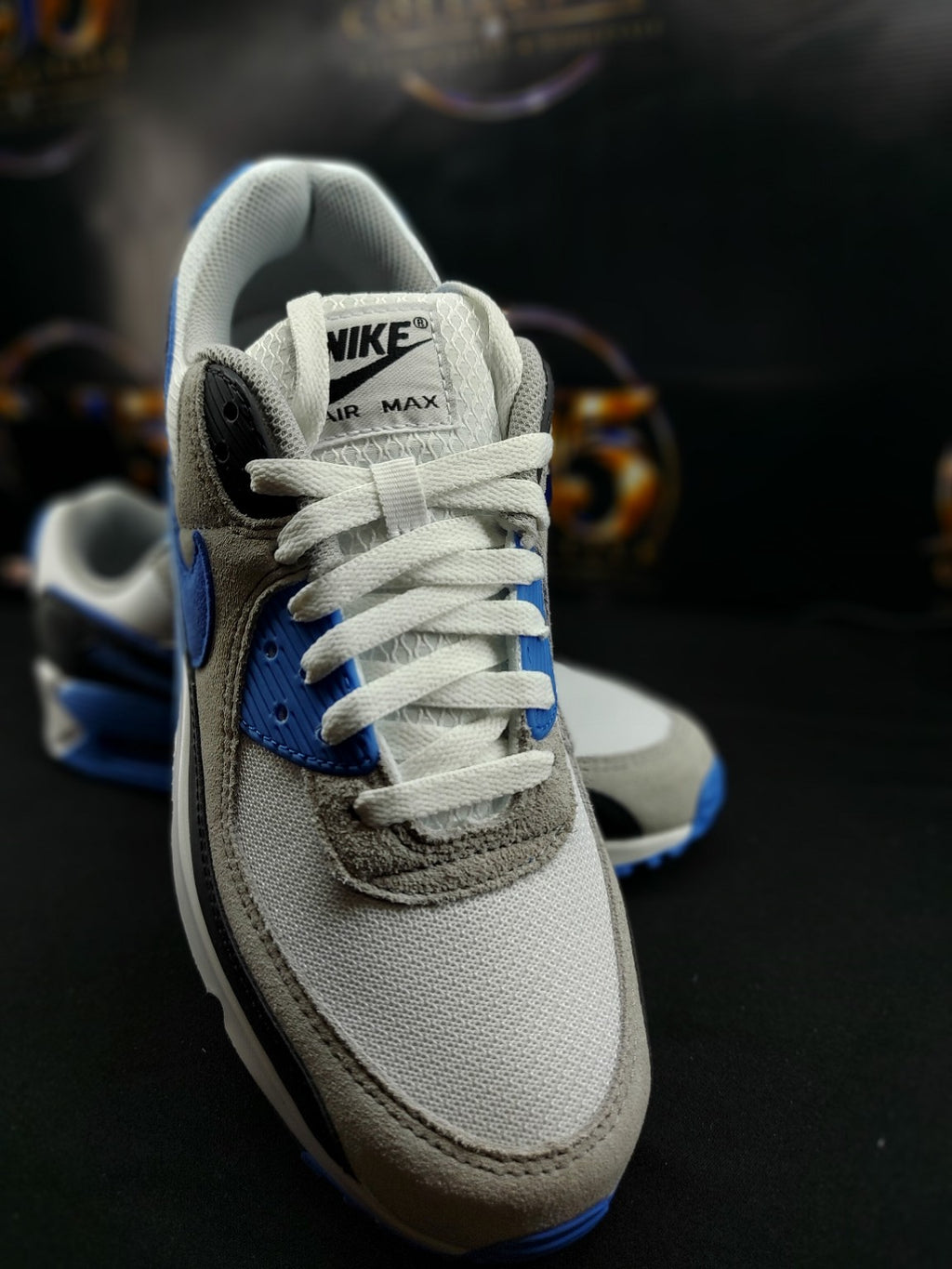 Nike Air Max 90 White Blue Crystal original photo 4