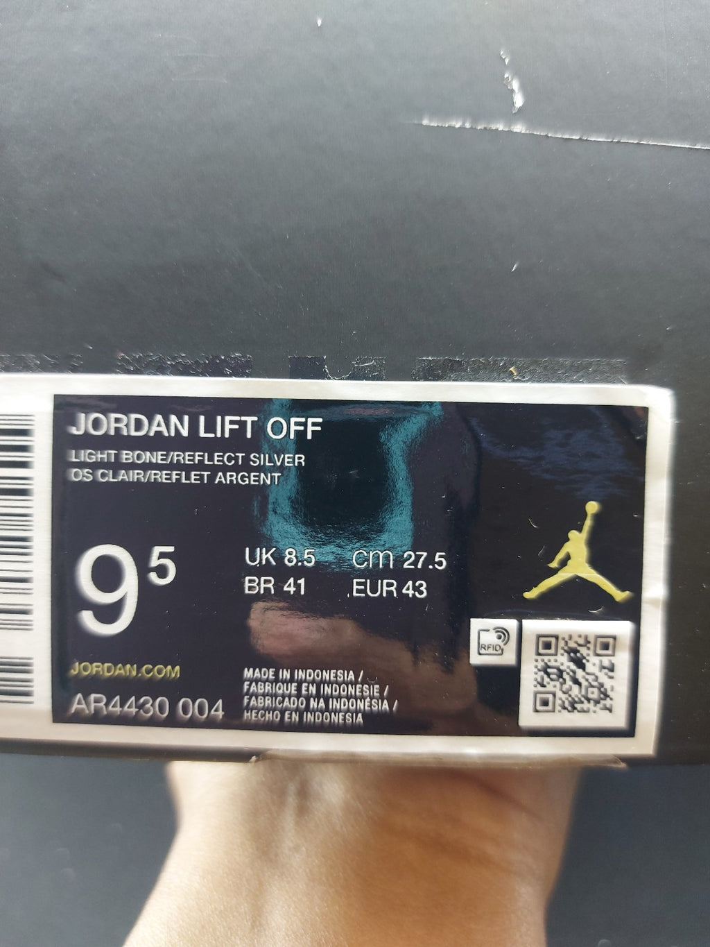 Jordan Lift Off AR4430-004 men's size 9.5 original box label