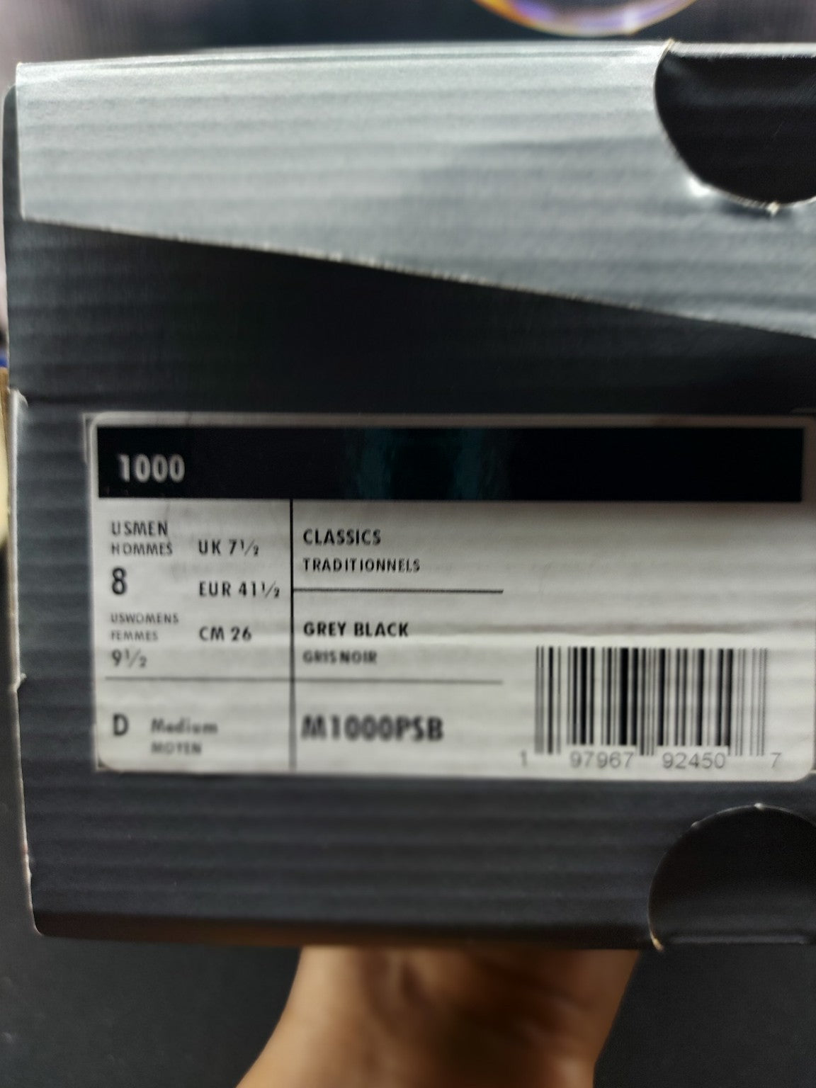 New Balance 1000 grey black original photo 4