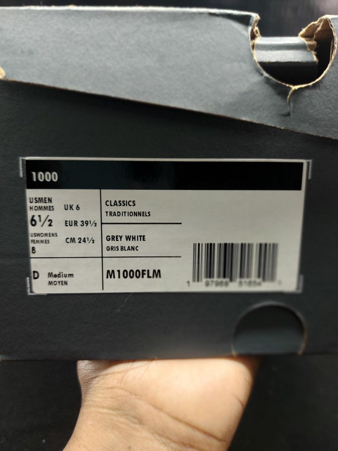 New Balance 1000 Grey White Yellow M1000FLM actual photo 3