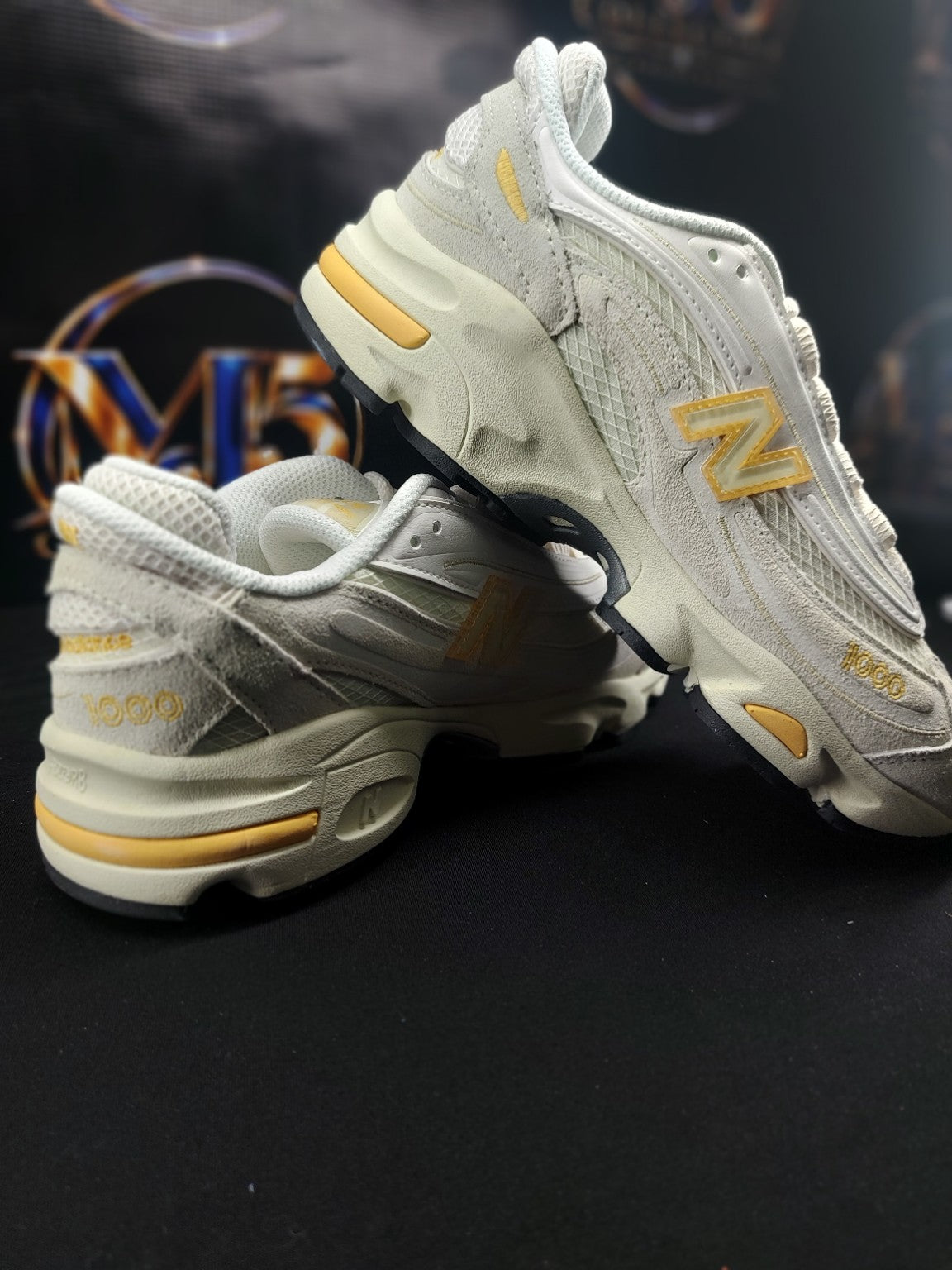 New Balance 1000 Grey White Yellow M1000FLM actual photo 4