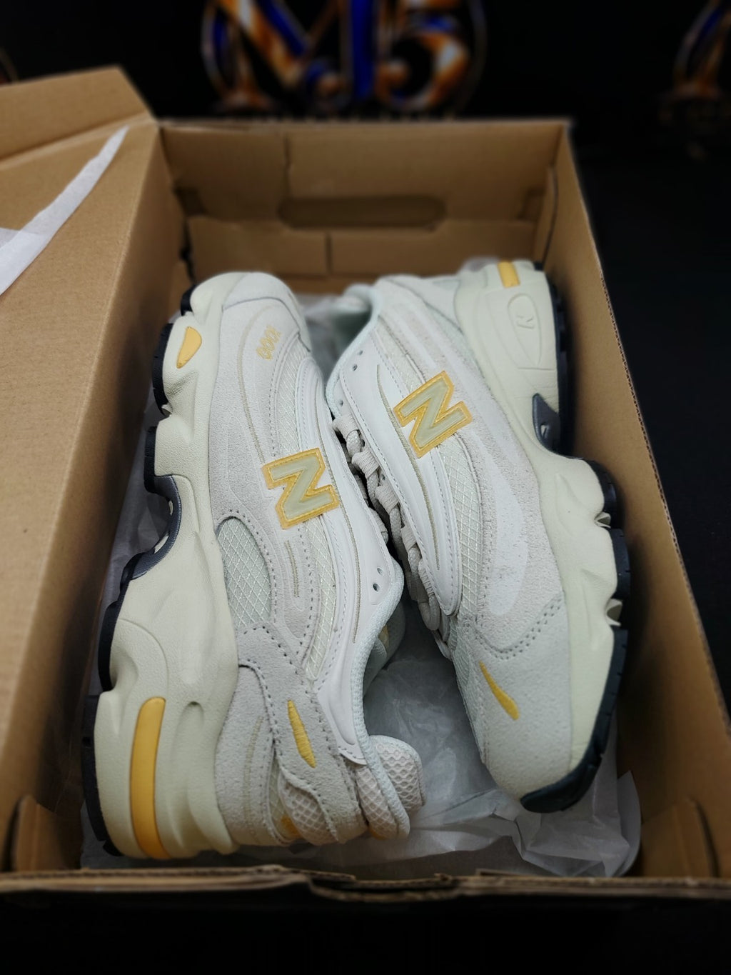 New Balance 1000 Grey White Yellow M1000FLM actual photo 6