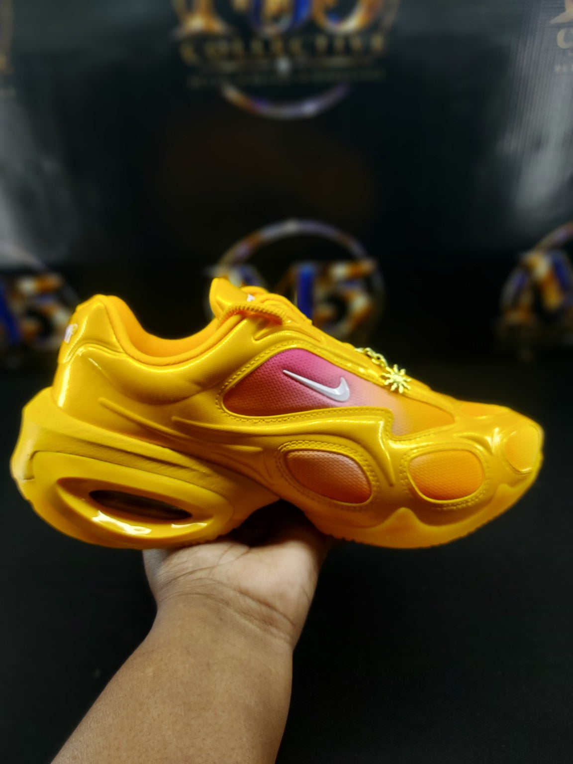 Nike Air Max Muse University Gold Pink Foam women's 7 actual photo 2